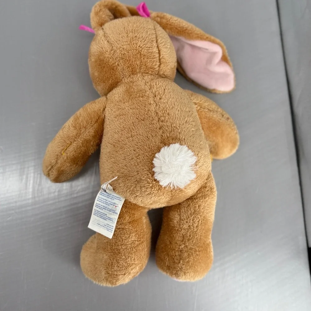 Build-A-Bear Workshop Lil Caramel Bunny‎ Rabbit Plush Pink Bows 2012 019466